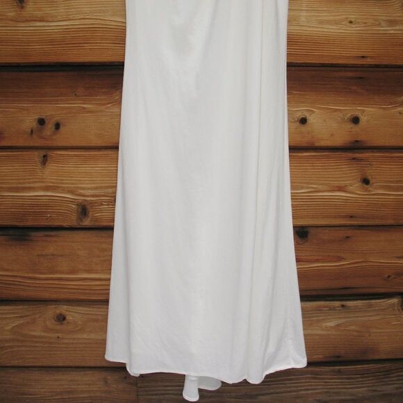 Mac Duggal 55709 Womens White Embellished Sleeve Jersey Wrap Gown - Picture 10 of 16